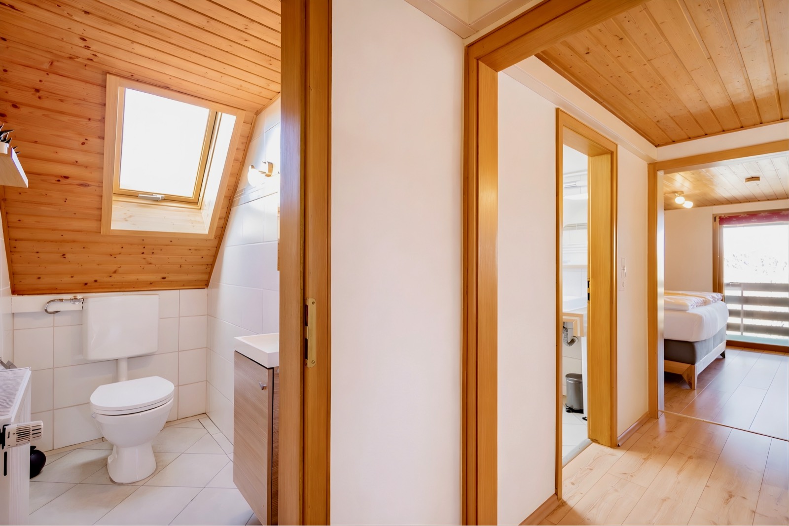 Second bathroom under the sloping roof